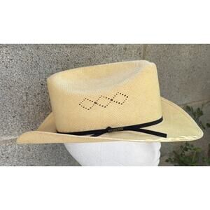 Resistol Self-Conforming Vinylcote Western Straw Hat Made in Texas Size 7